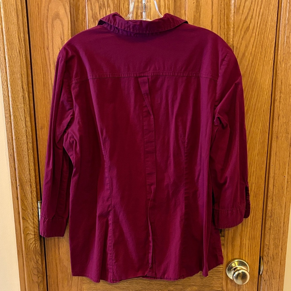 Sonoma Deep Red Casual Shirt - Picture 6 of 8